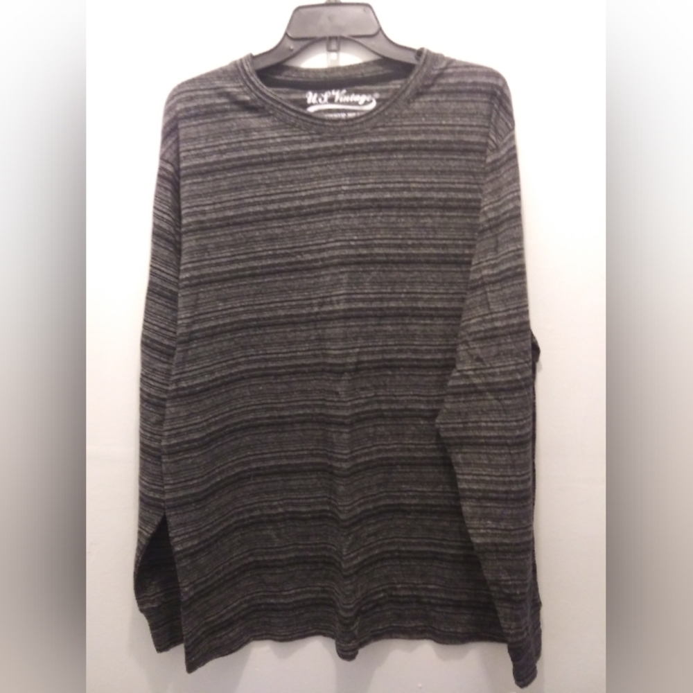 Men's Black Striped Jersey Shirt